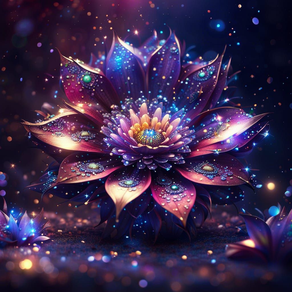 Glittering flower  by @Laevos