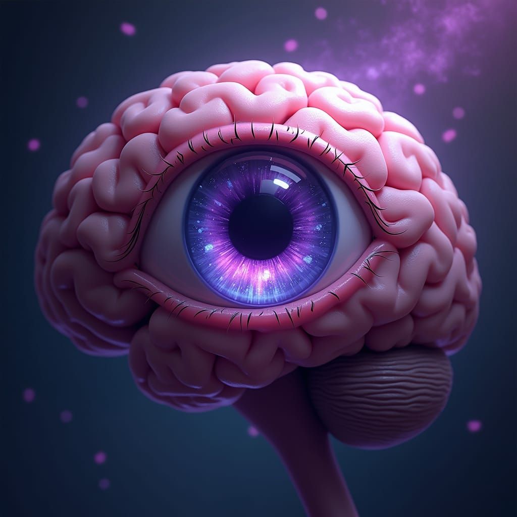 Purple Eye On Brain