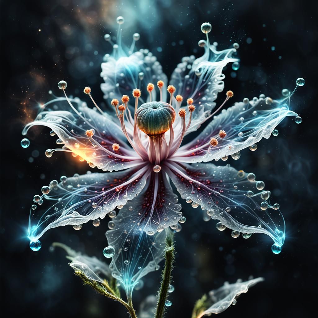 Glowing magical flower  by @AlfredStephen