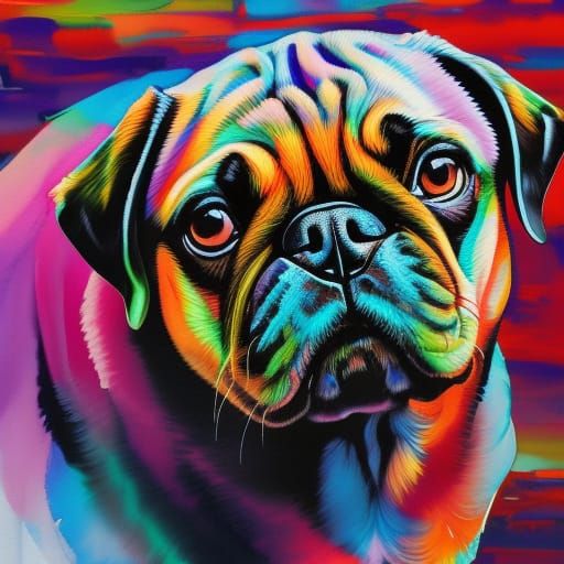 Colorful Pug