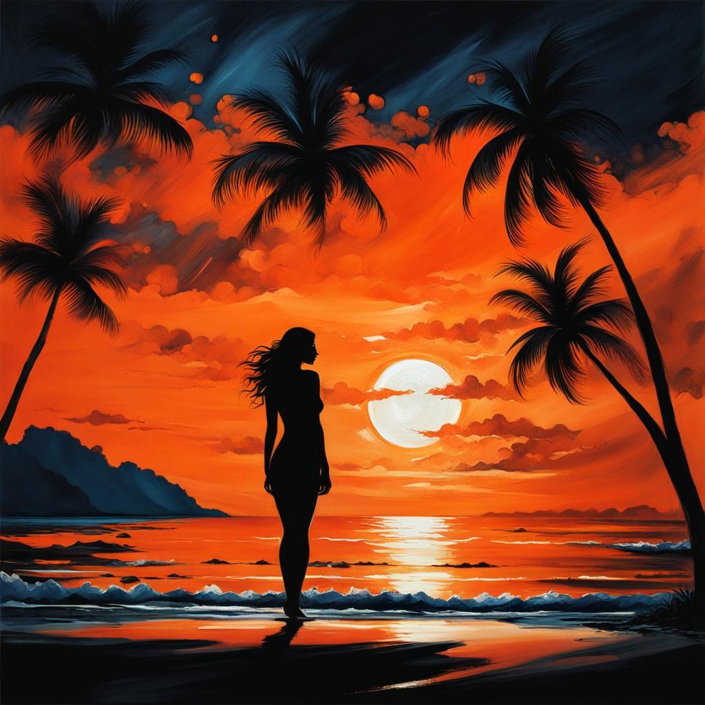 On the beach - AI Generated Artwork - NightCafe Creator