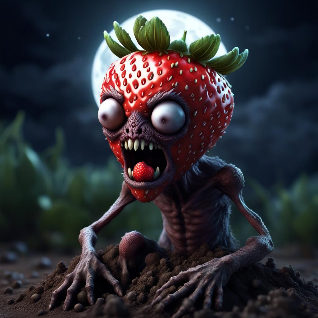 Night of the living strawberry  by @forge4ward