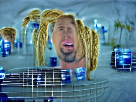 Still from a Nickelback music video