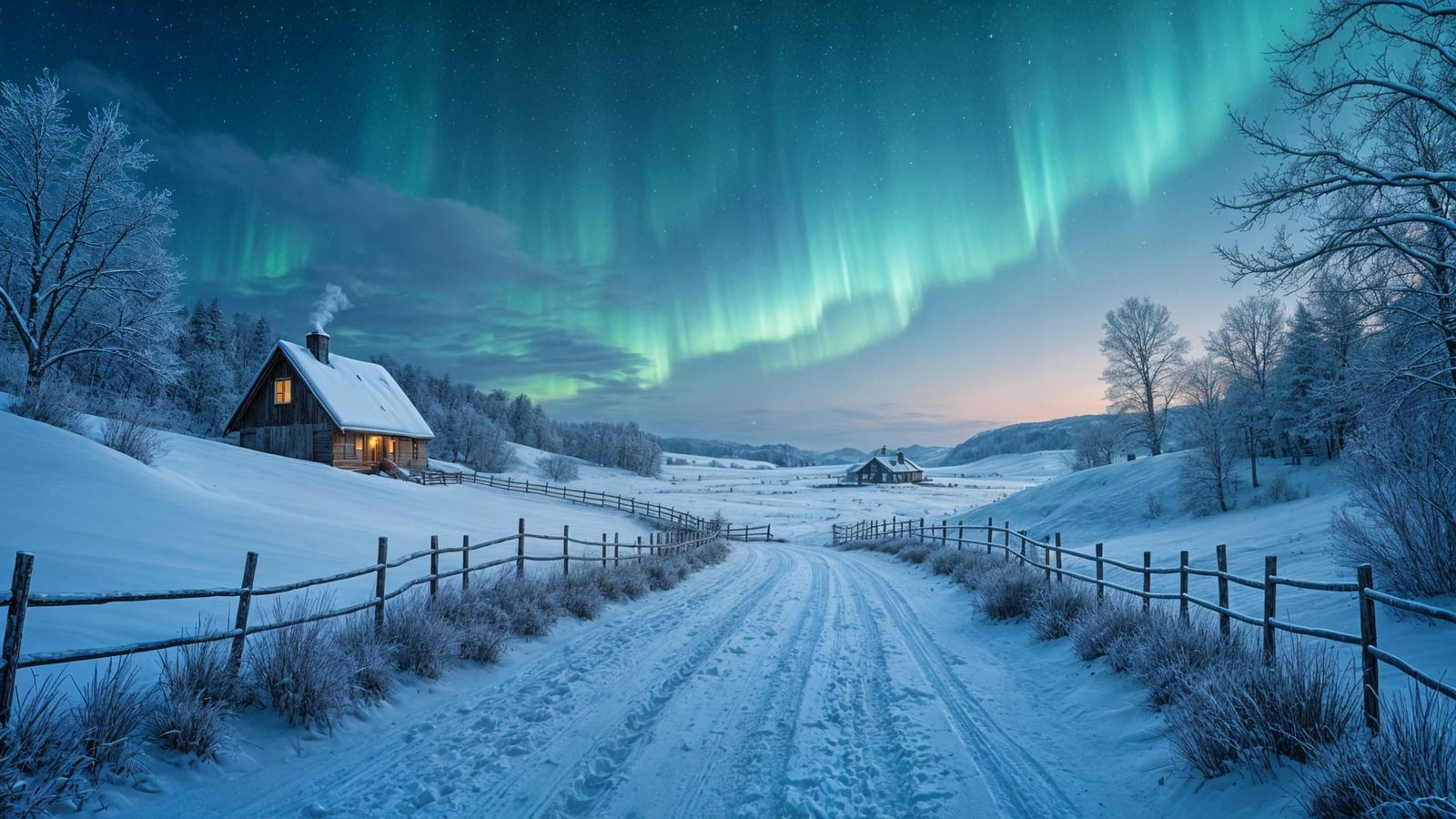 Countryside in December,a starry night sky  by @Lumi Lucid