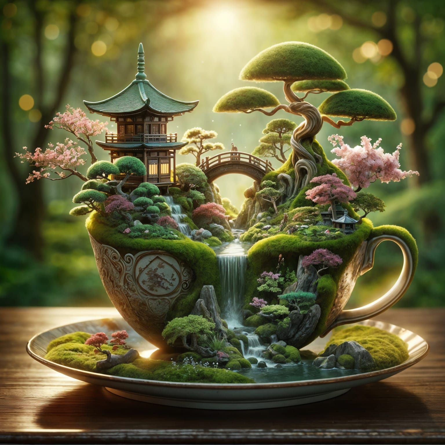 Zen garden tea   by @Owl Lady 