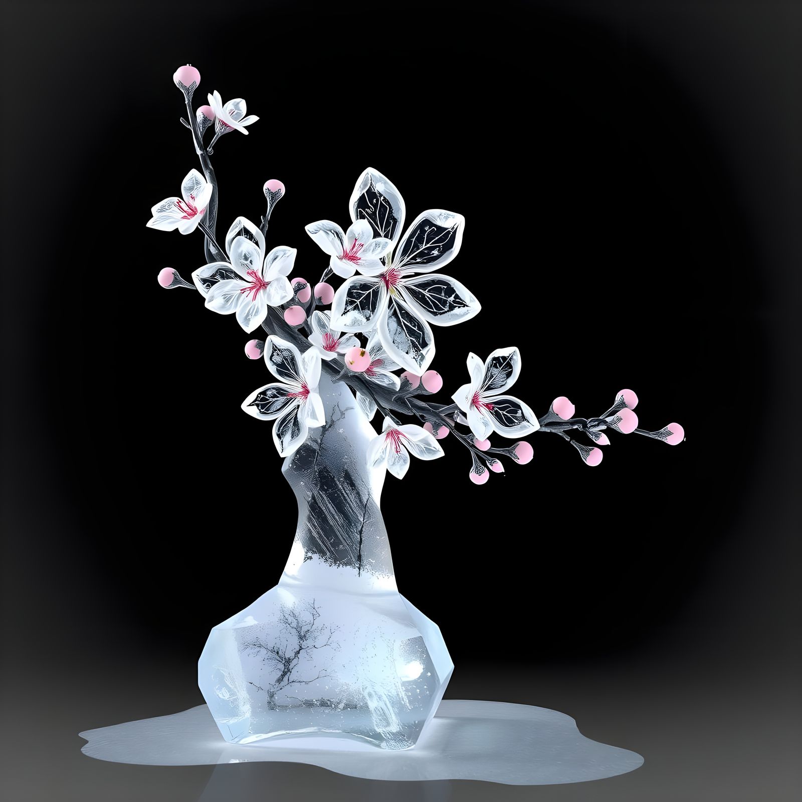 Cherry Blossom Ice Sculpture   by @Dooboofay