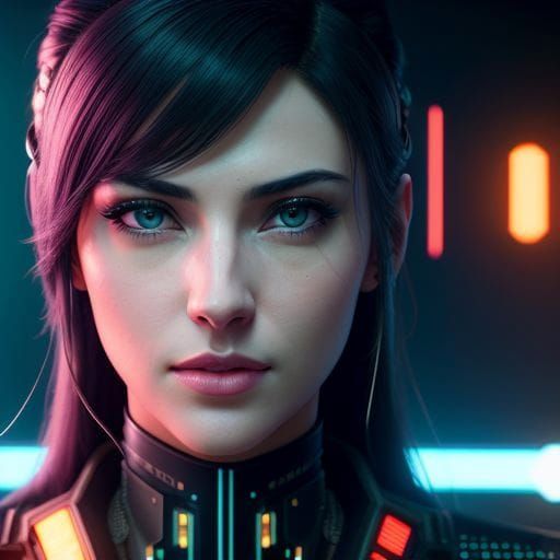 Cyberpunk Girl - AI Generated Artwork - NightCafe Creator