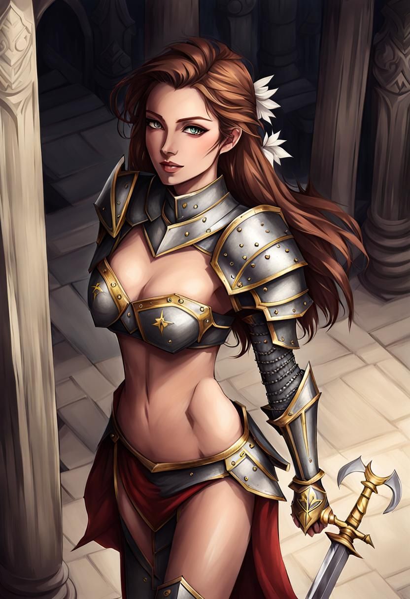 Female knight by Satureya