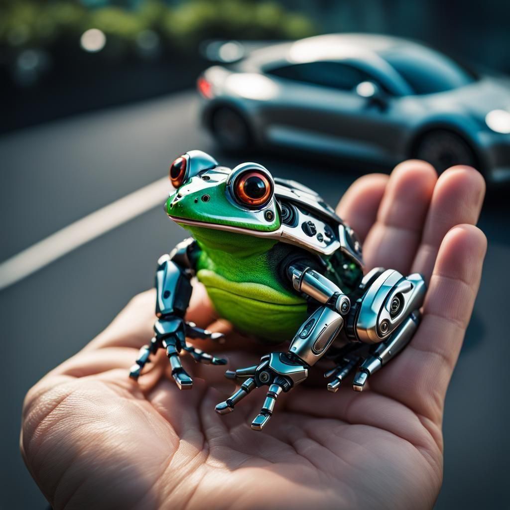 Cyborg frog  by @Simon C