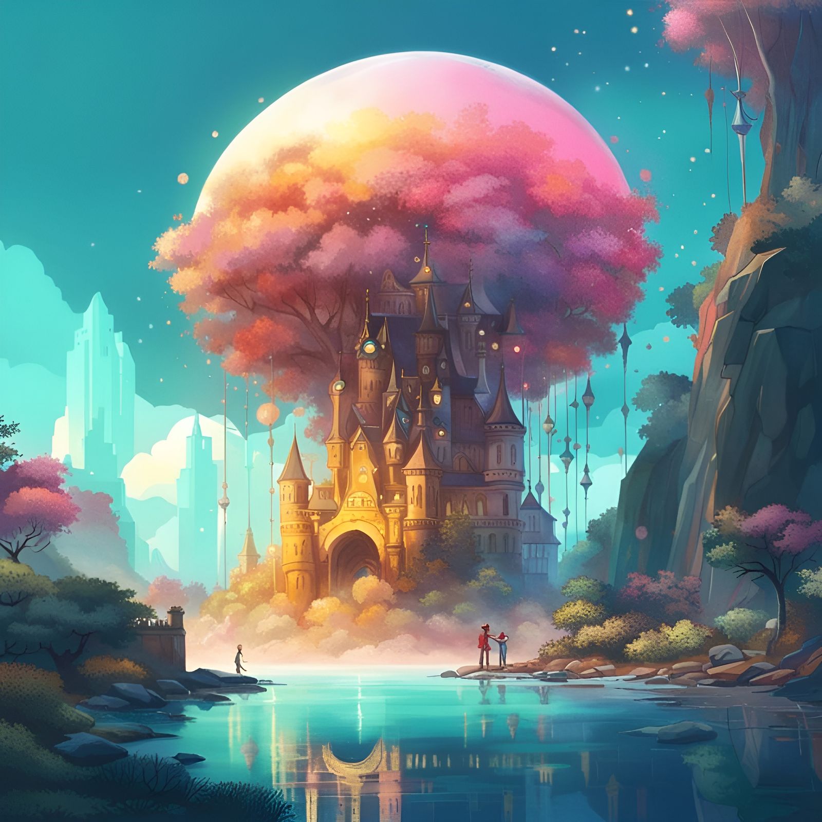 Fantasy castle - AI Generated Artwork - NightCafe Creator