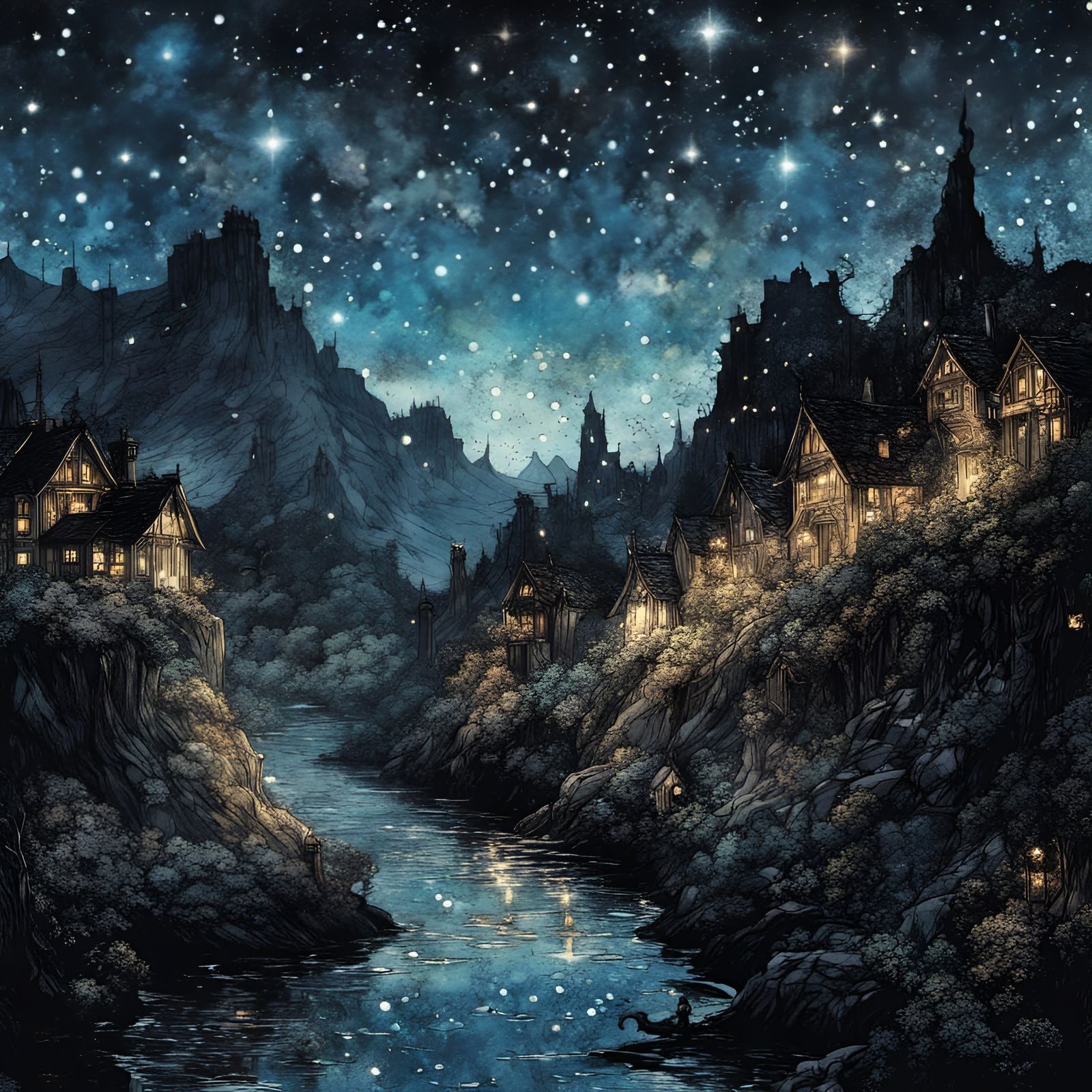 Glitter glitter, shimmering glitter every Twinkling stars ev...