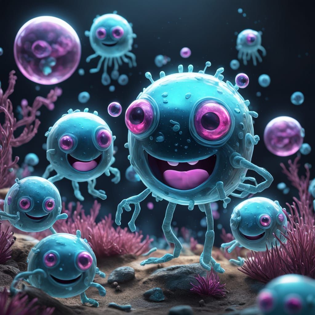 Smiling Microbes  by @Sumaya Ali