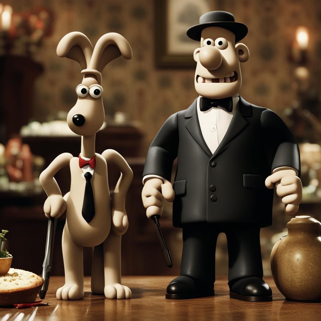 Wallace and Gromit in The Godfather