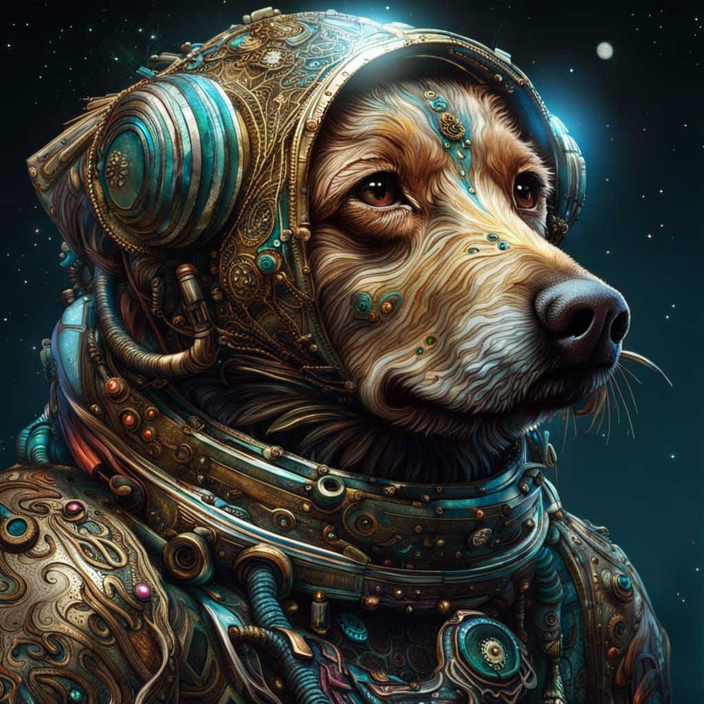 Space dog  by @Meck