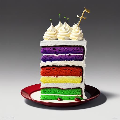 A bone marrow layered cake with sweet cherry cream