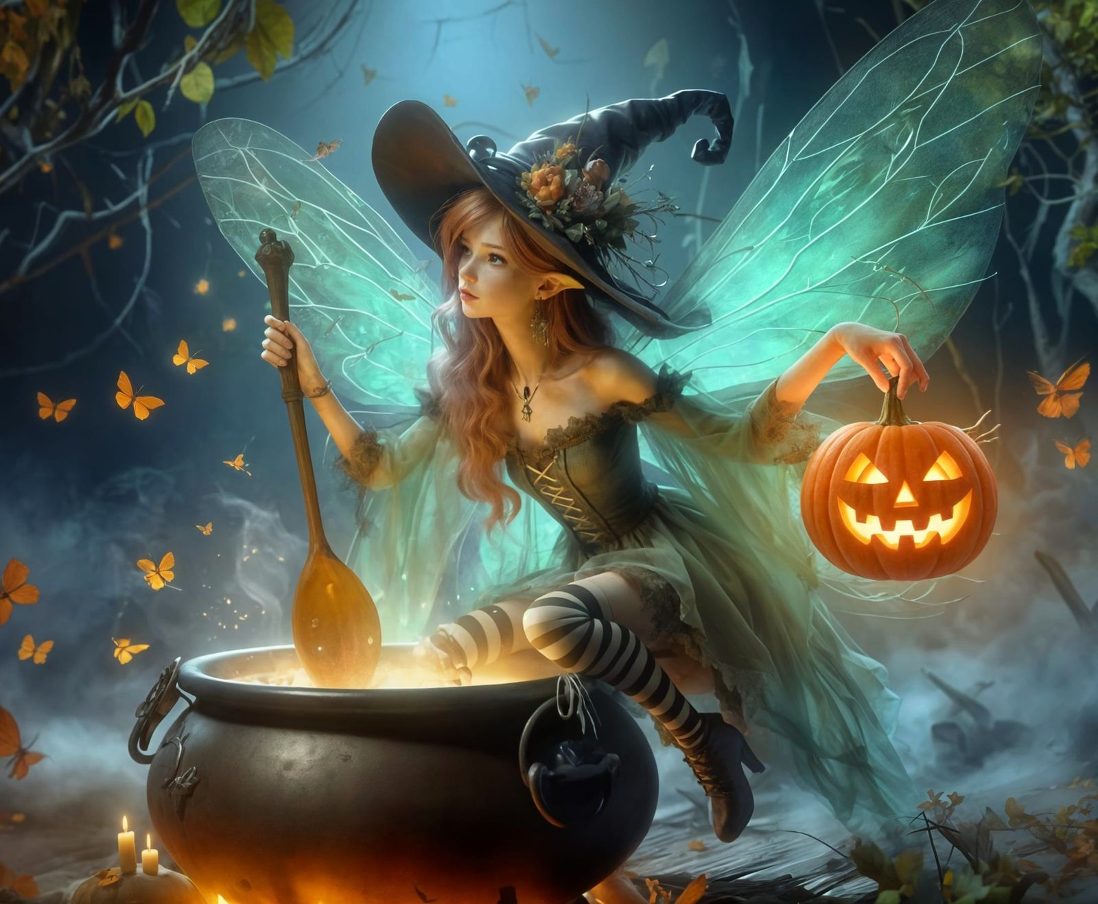 Halloween Fairy Hard at Work
