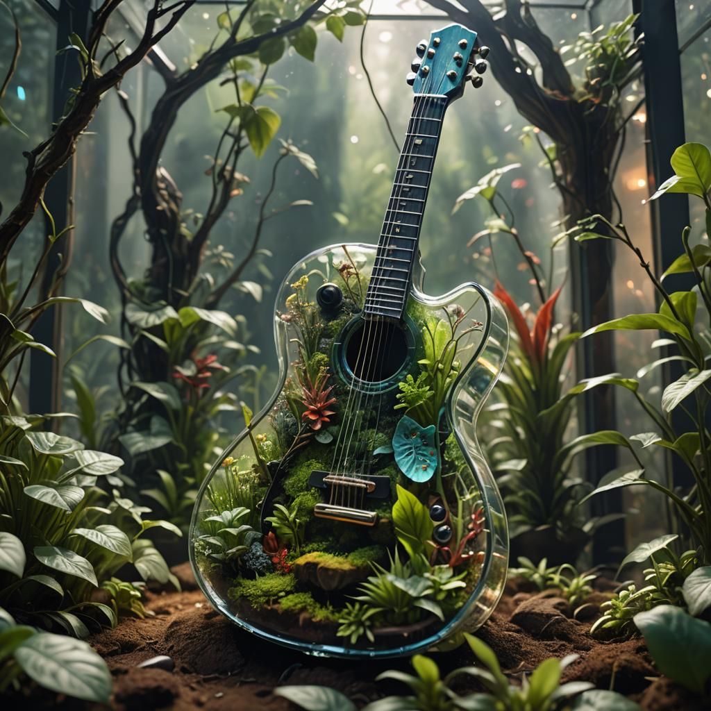 Guitar Terrarium  by @CatchingZZZ