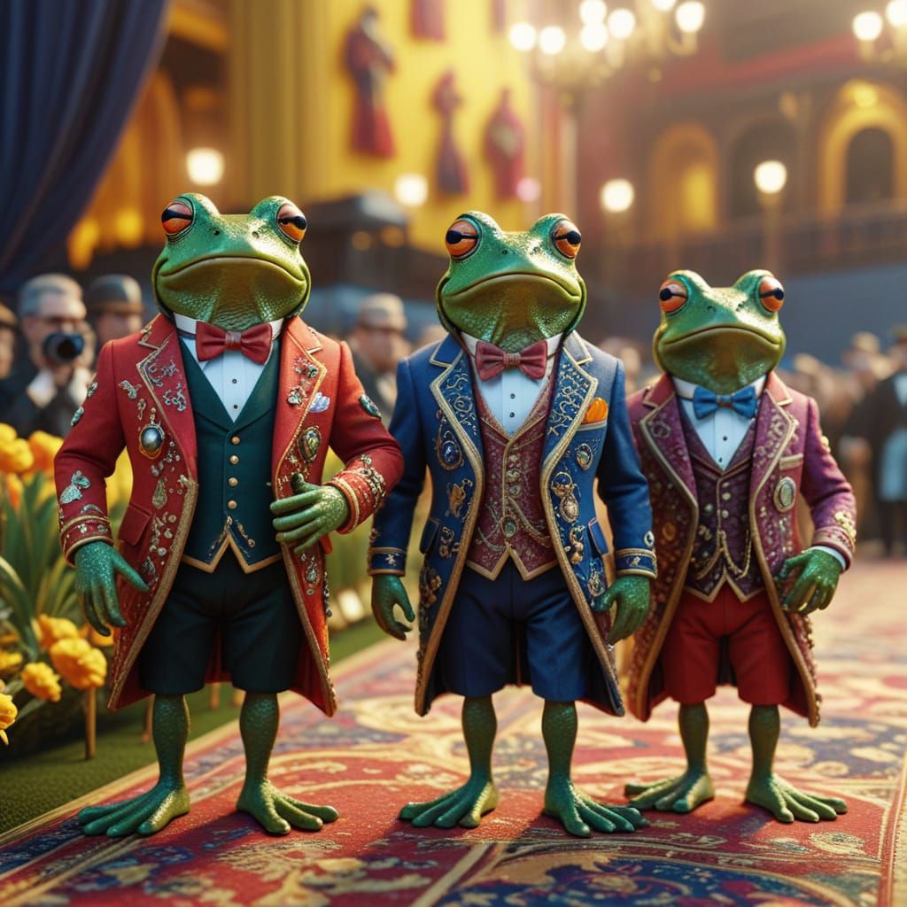 Frogs Big Night Out  by @Gonnutzie