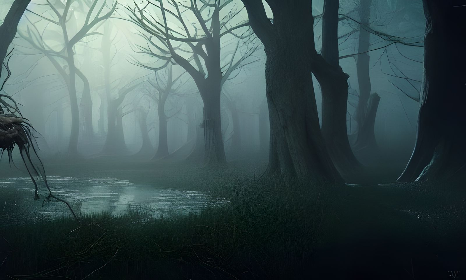 Creepy Forest Figure in Ethereal Fantasy Style