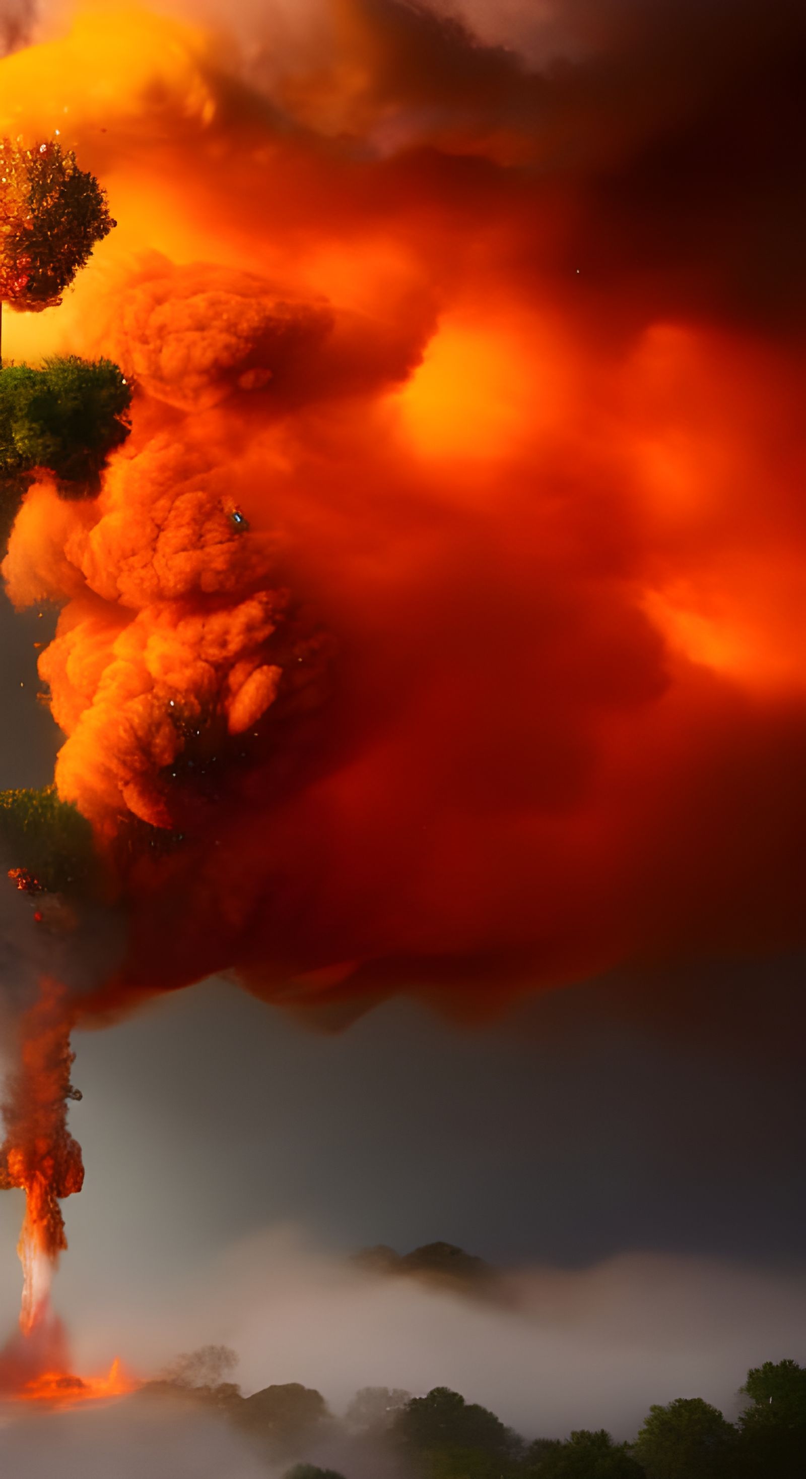 Fire, Ash, and Plumes AI Generated Artwork NightCafe Creator