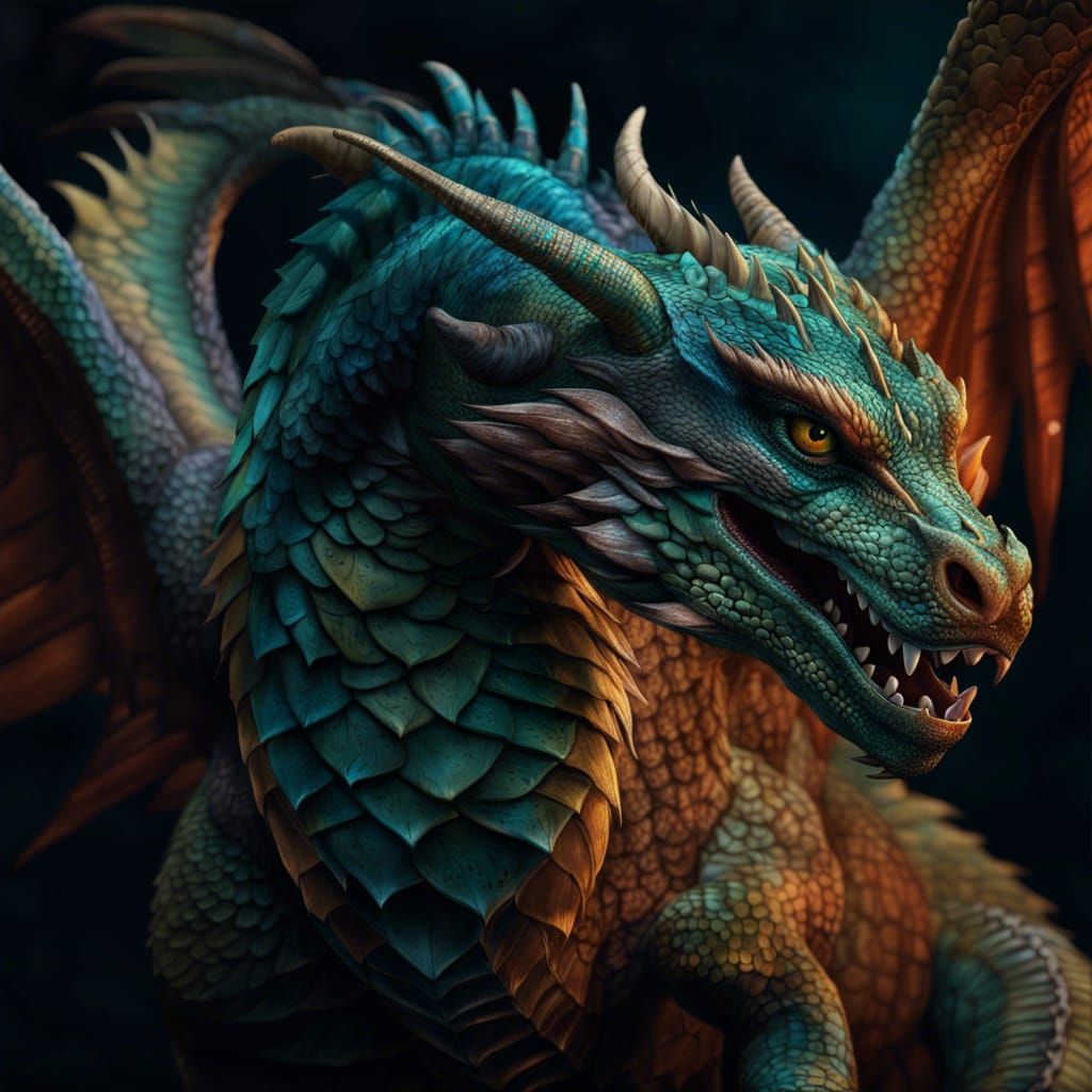 Hybridization of a basilisk & wyvern