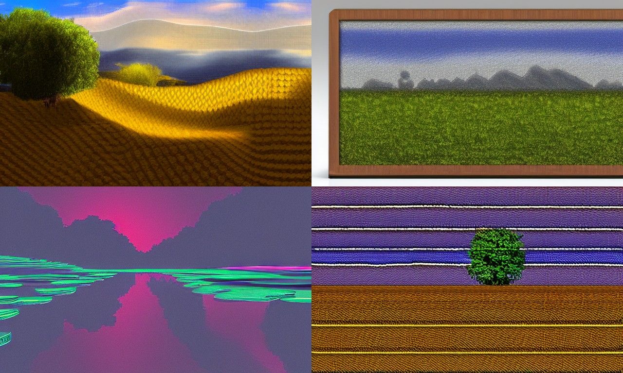 Landscape in the style of Net art