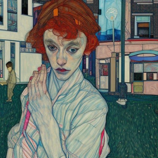 Cats in the City at Night: Expressive Figurative Art