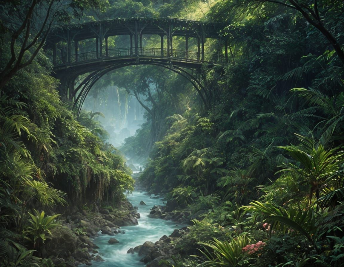Jungle bridge over troubled water  by @Windoula