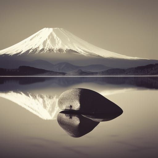 Reflecting Fuji   by @JokeStirrer