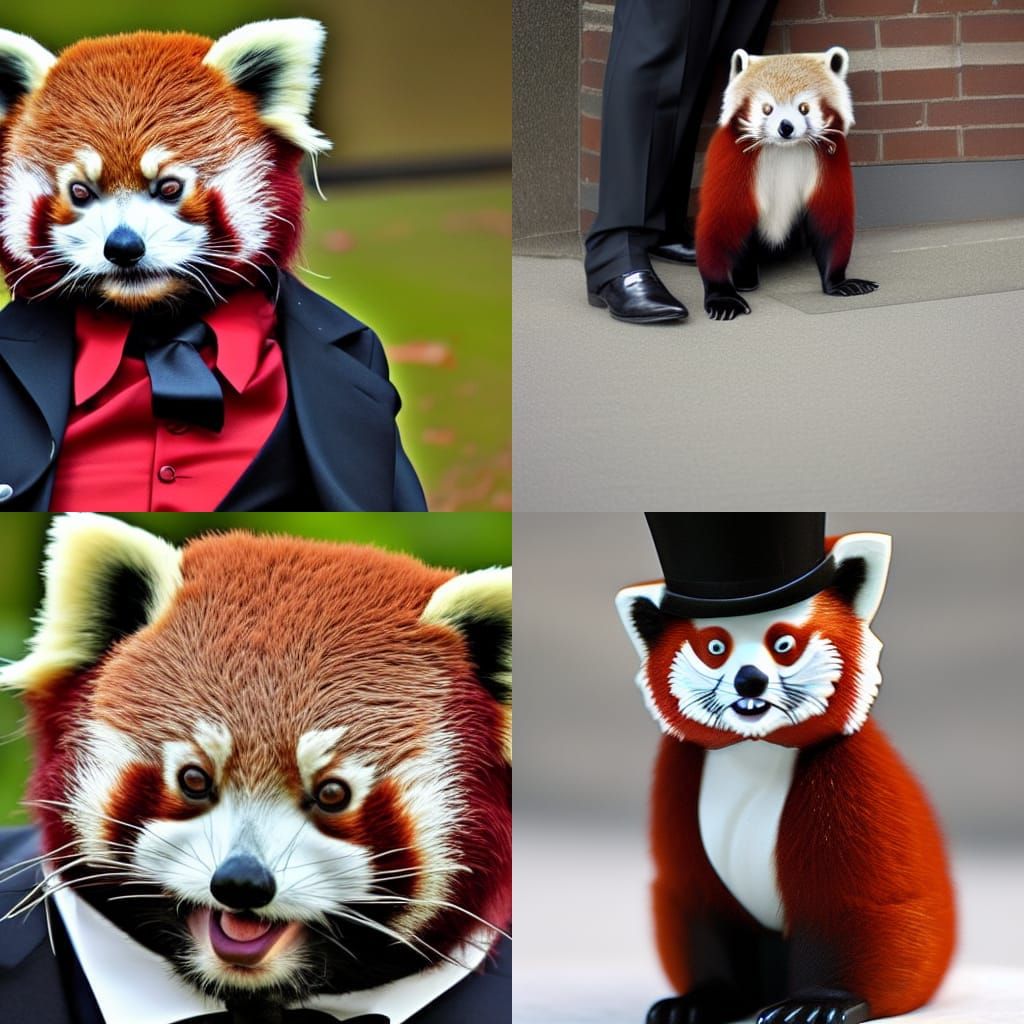 Red Panda in a suit