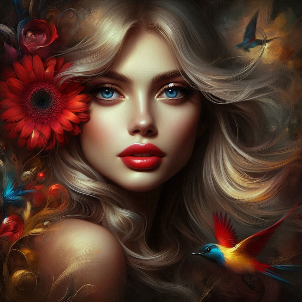 portrait of a stunning woman,