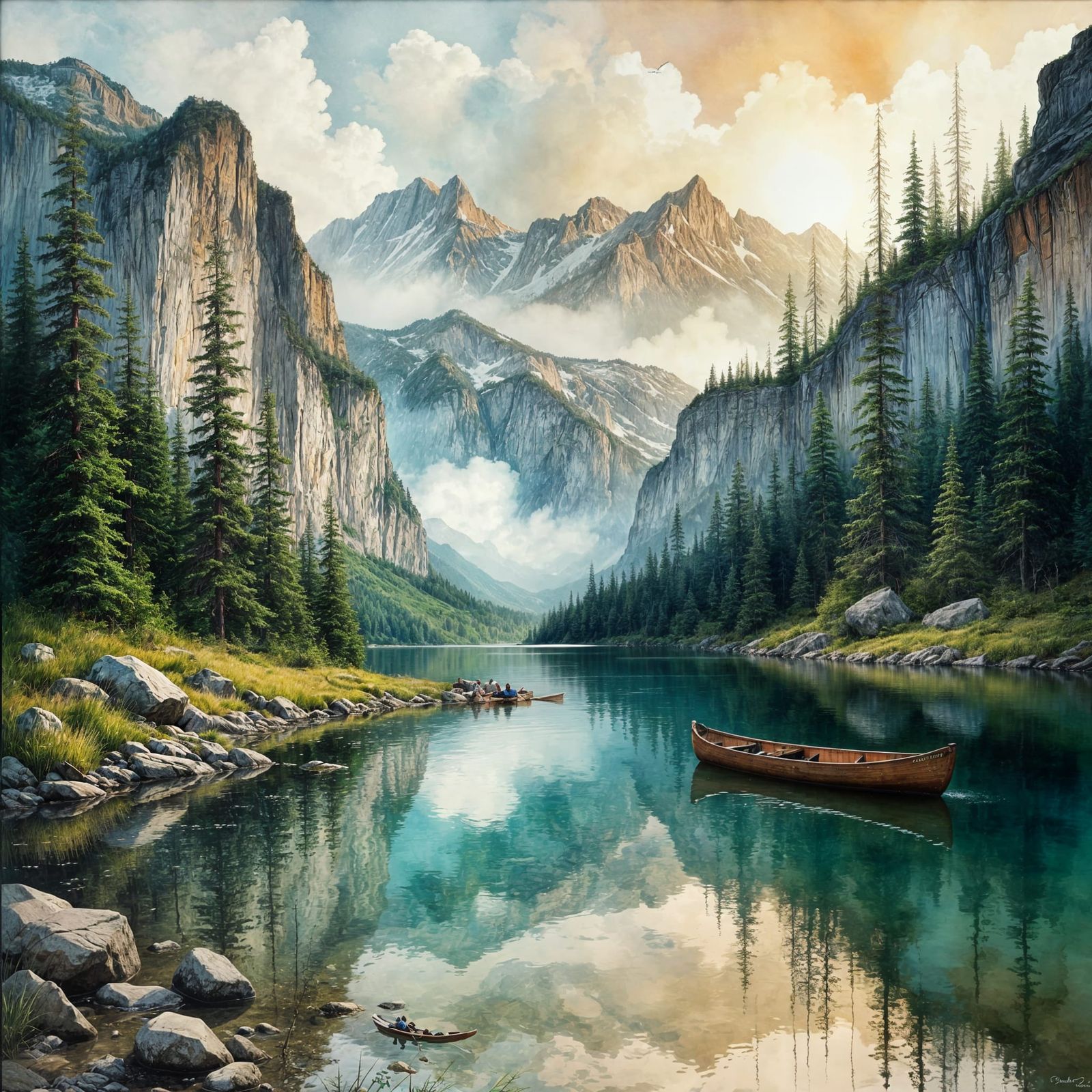 Mountain Lake  by @SpaceTsunami