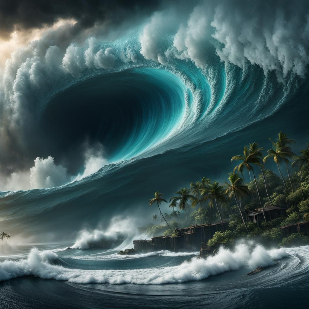 Tsunami   by @Arisiin