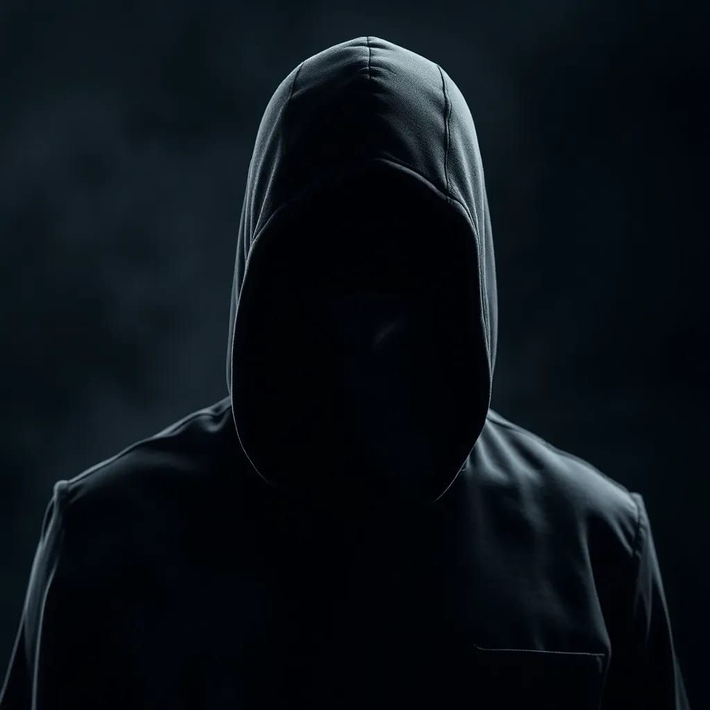 the shadow in a hoodie