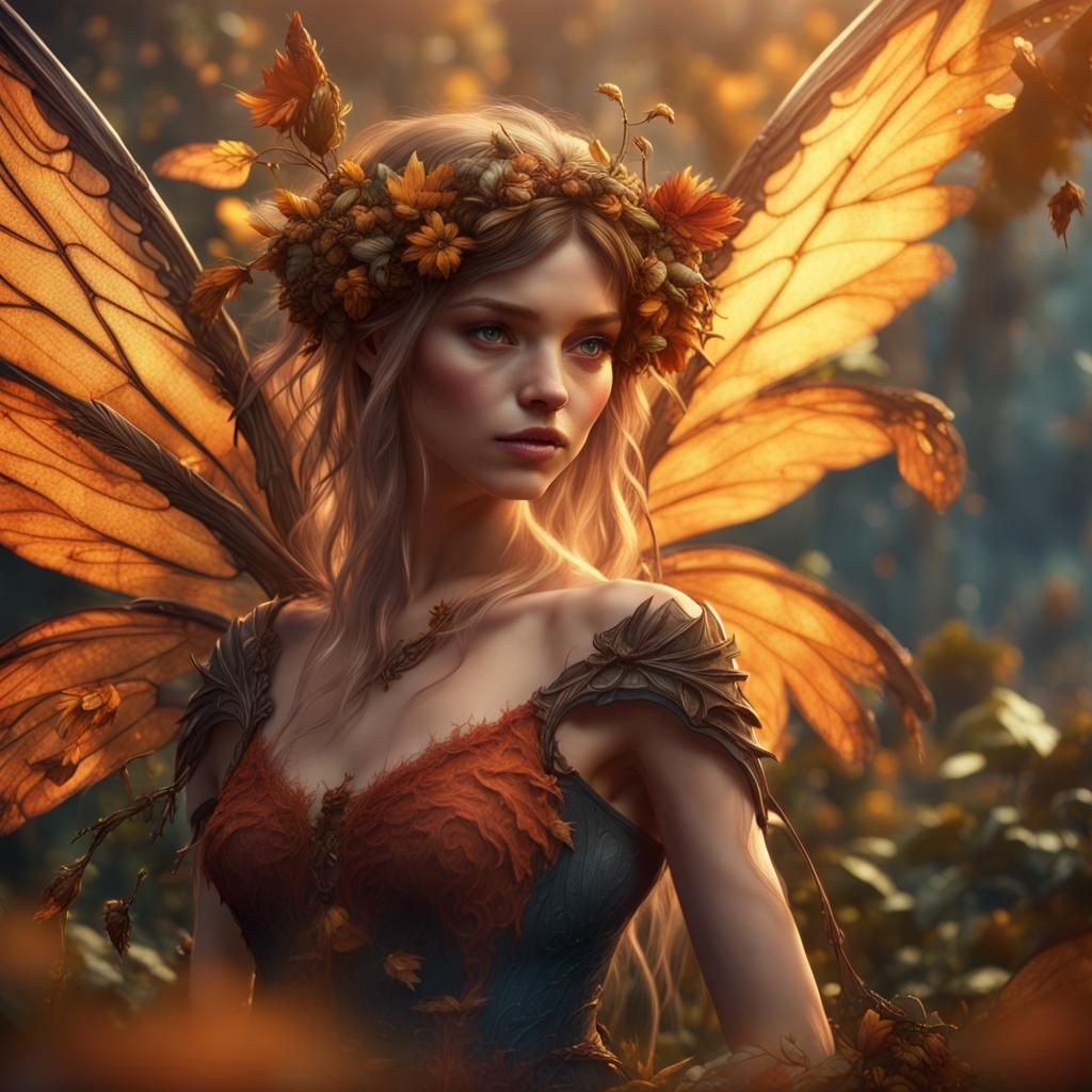 September Autumn Fairy - AI Generated Artwork - NightCafe Creator