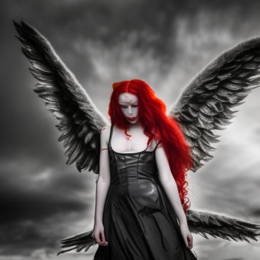 The Red Angel - AI Generated Artwork - NightCafe Creator