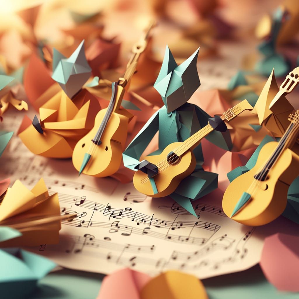 avec le chant des cigognes, cigales, canards : de manière simultanée, avec un orchestre de curbitacés instruments de musique, joués par des ...