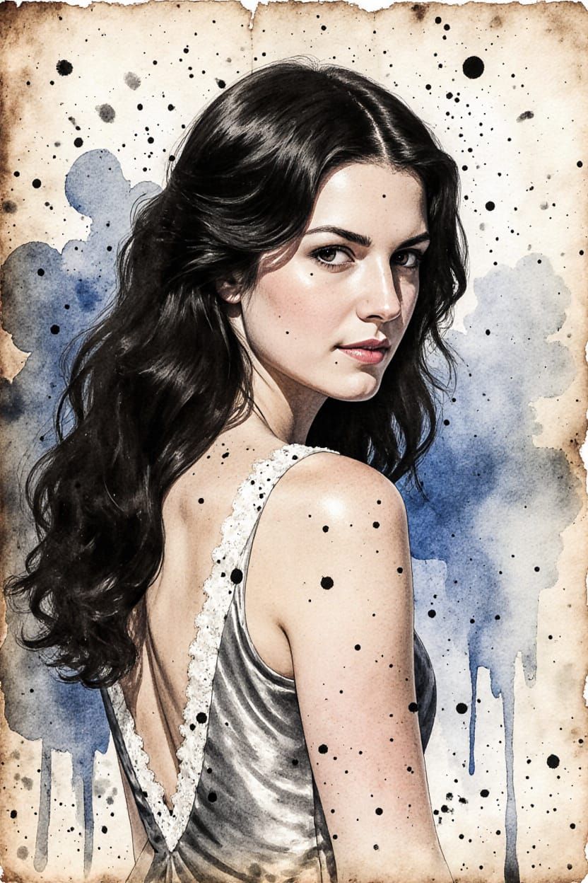 Inksplatter portrait