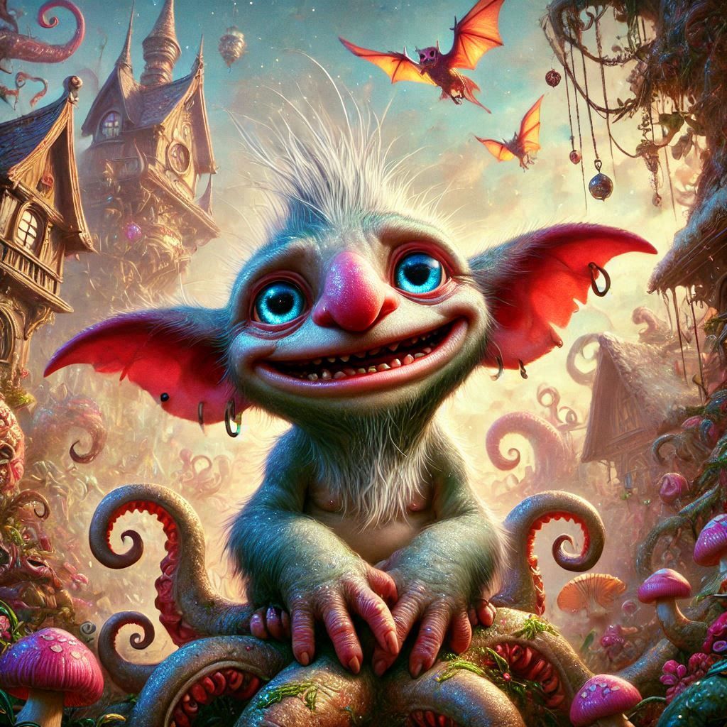 adorable fairy-tale fantasy creature portrait..