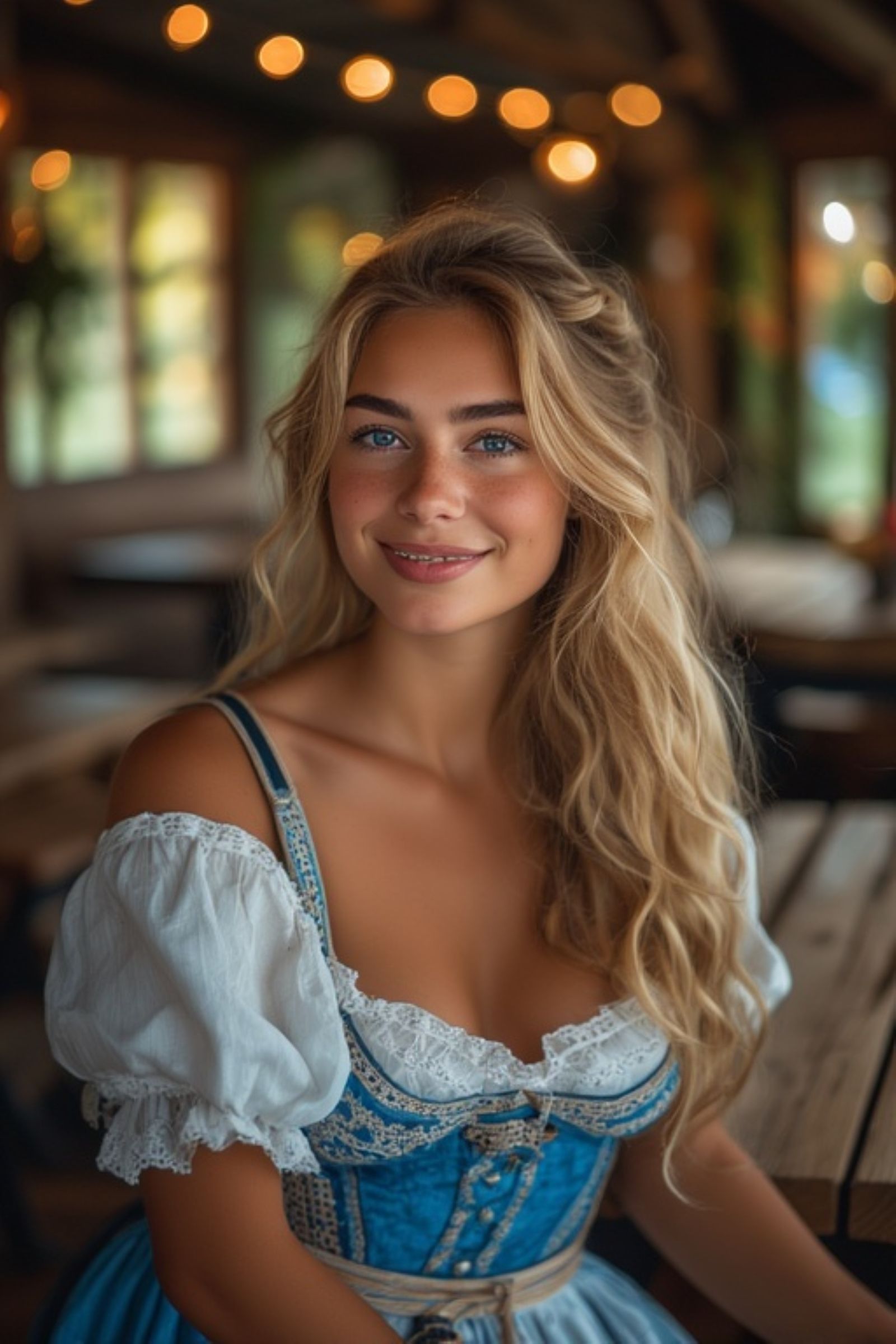 A captivating HD photo of a beautiful young blonde woman,