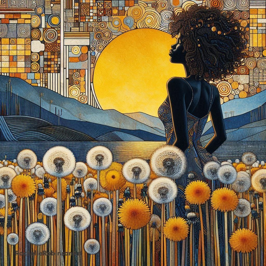 A Woman & Dandelions