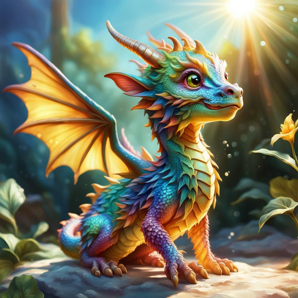 Little rainbow dragon
