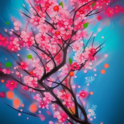 Cherry blossoms - AI Generated Artwork - NightCafe Creator