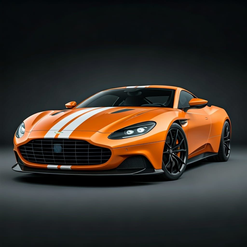 Elegant Luxury Sports Car with Sleek Racing Design