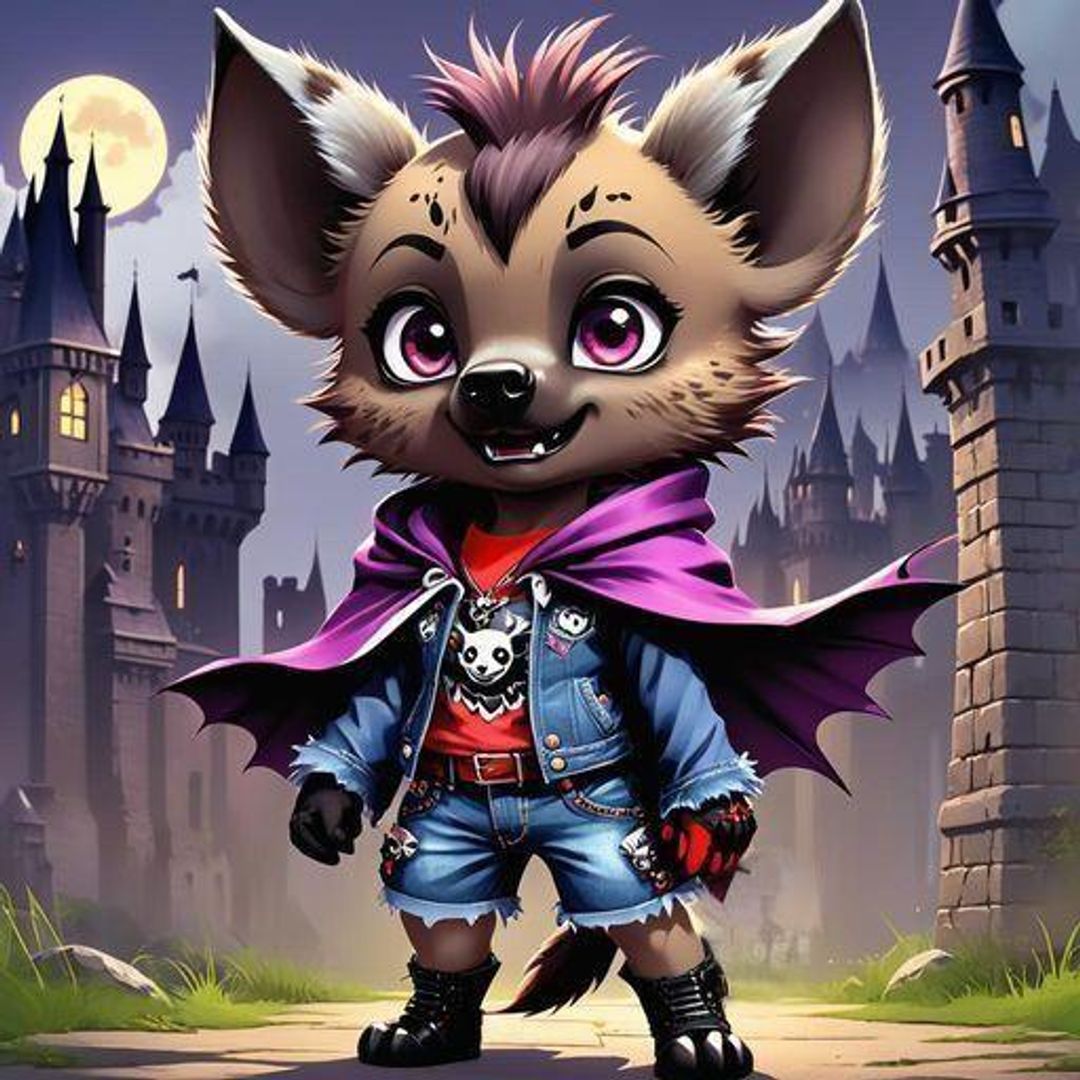 Chibi Vampire Hyena - Ai Generated Artwork - Nightcafe Creator