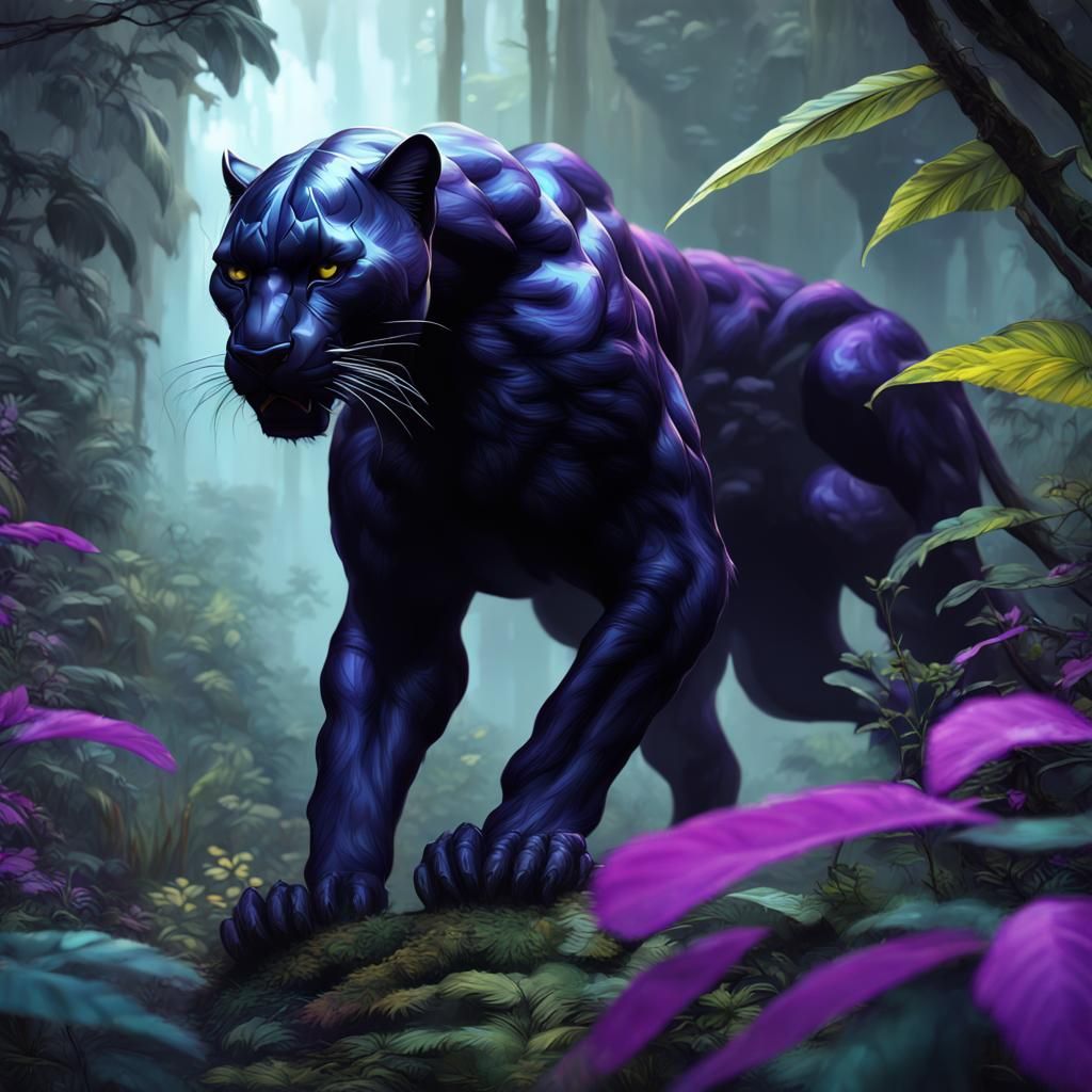 Panther totem - AI Generated Artwork - NightCafe Creator