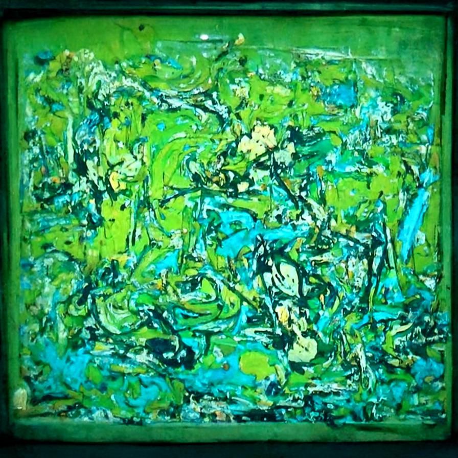 Acid Green, Aquamarine 8k By Jackson Pollock, Mark Rothko, Van Gogh