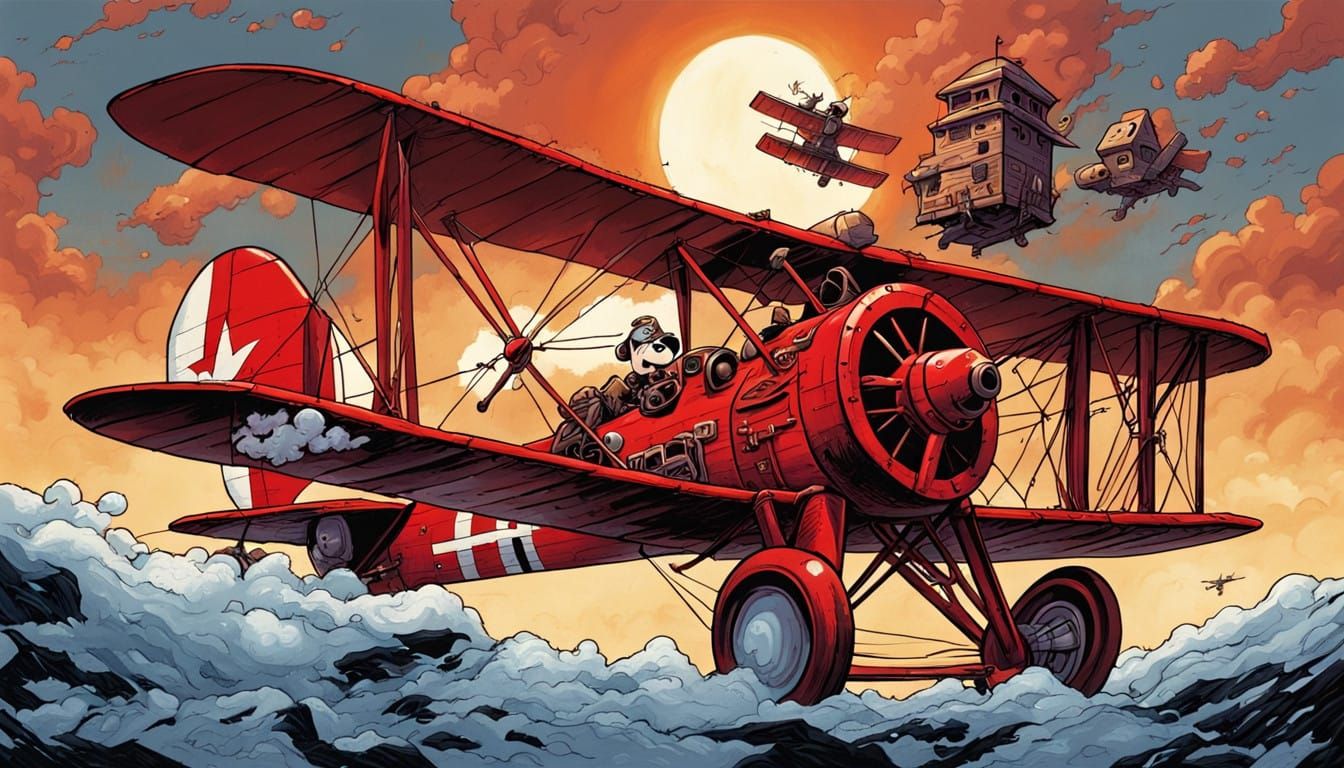 Snoopy as the Red Baron 
