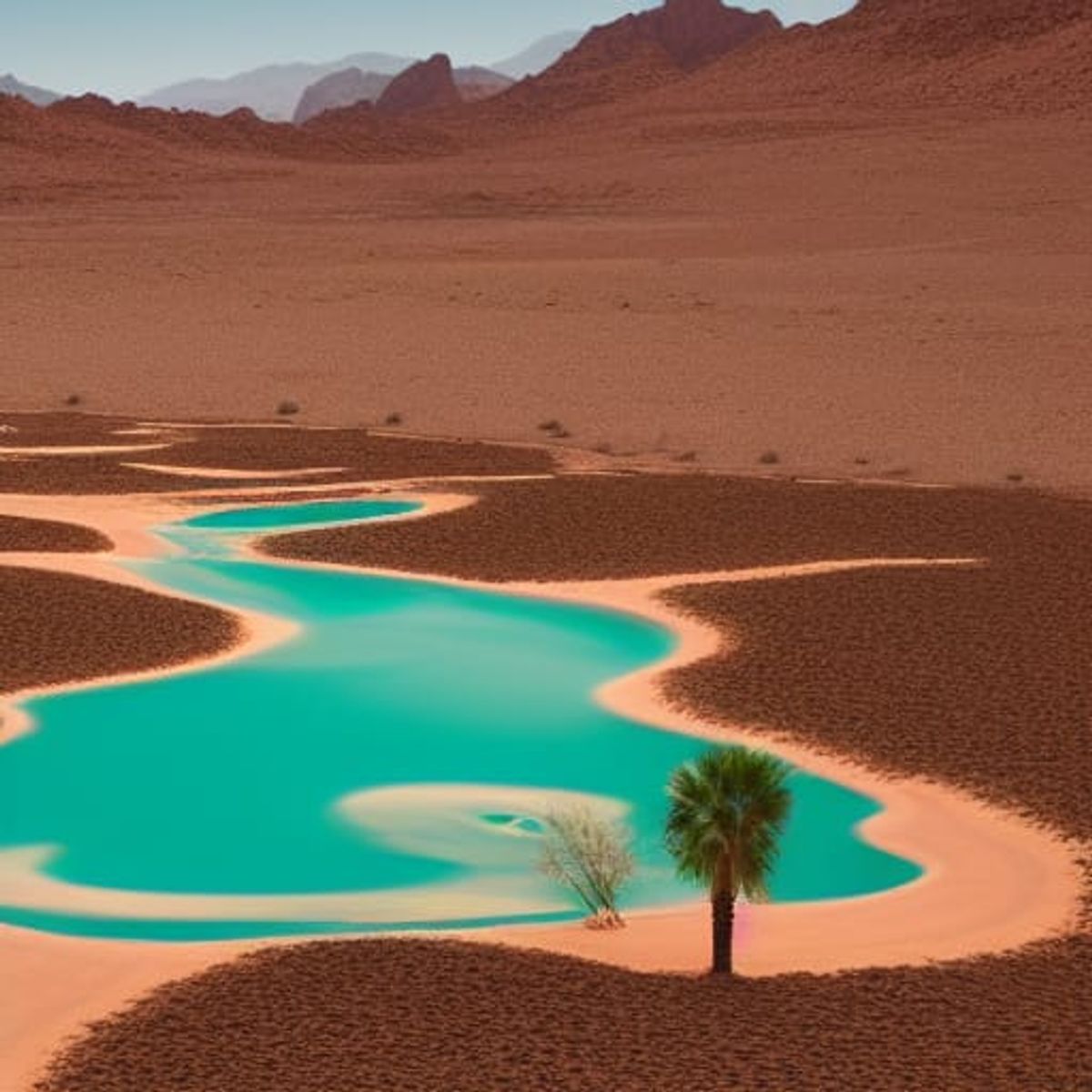 Desert oasis - AI Generated Artwork - NightCafe Creator