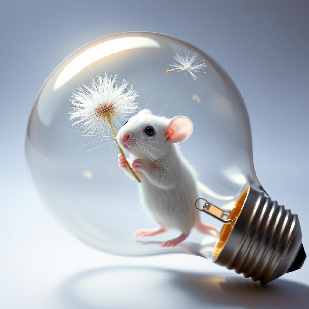 Bombilla 💡 y pequeño Ratón 🐁🐭